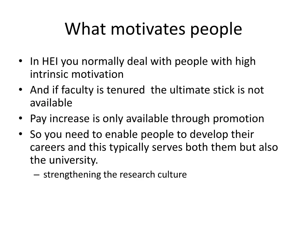 what motivates people 1