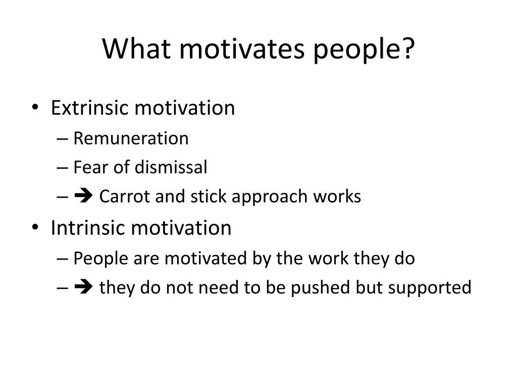 what motivates people