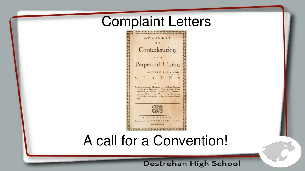 complaint letters