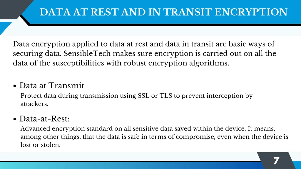 data at rest and in transit encryption