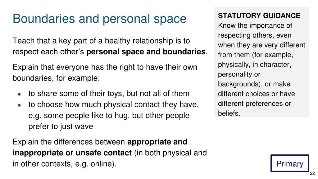 boundaries and personal space