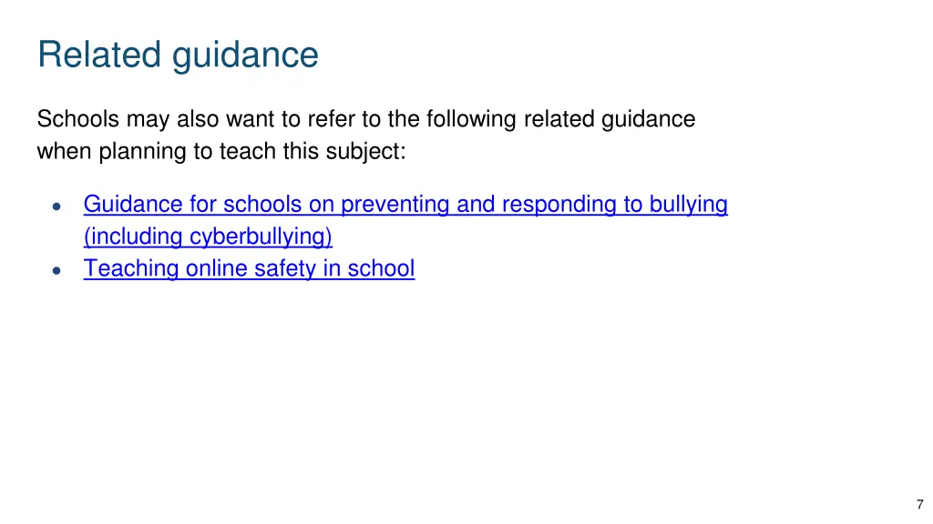 related guidance