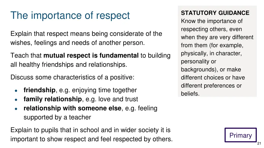 the importance of respect