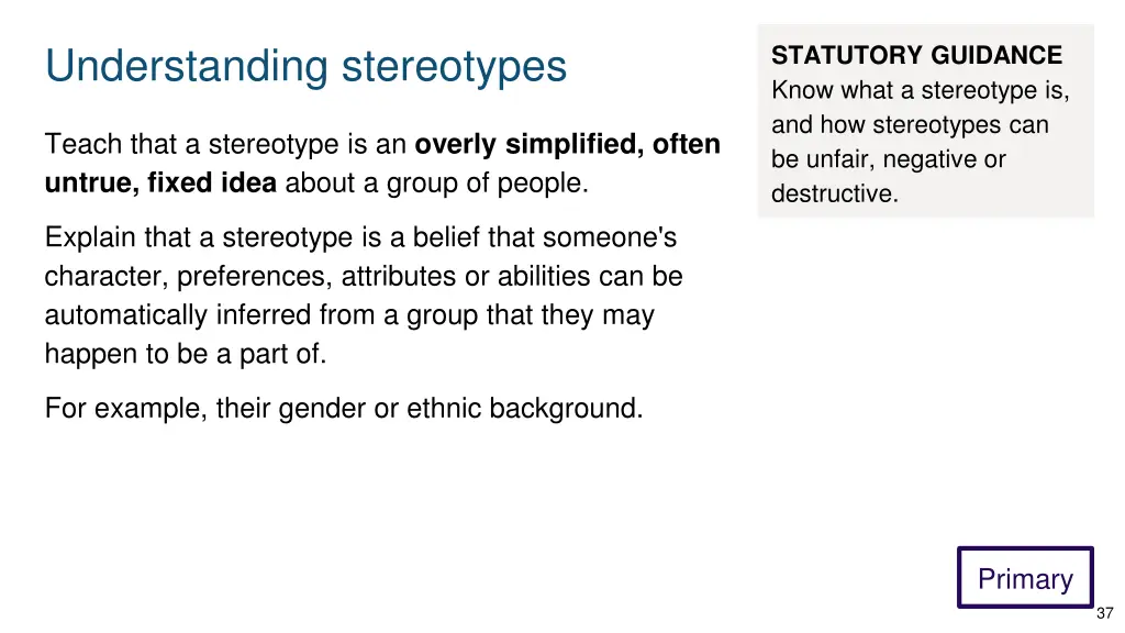 understanding stereotypes