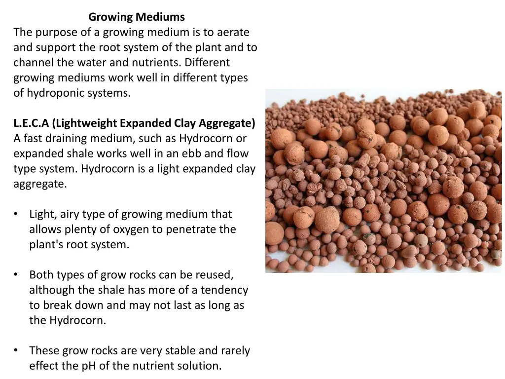 growing mediums