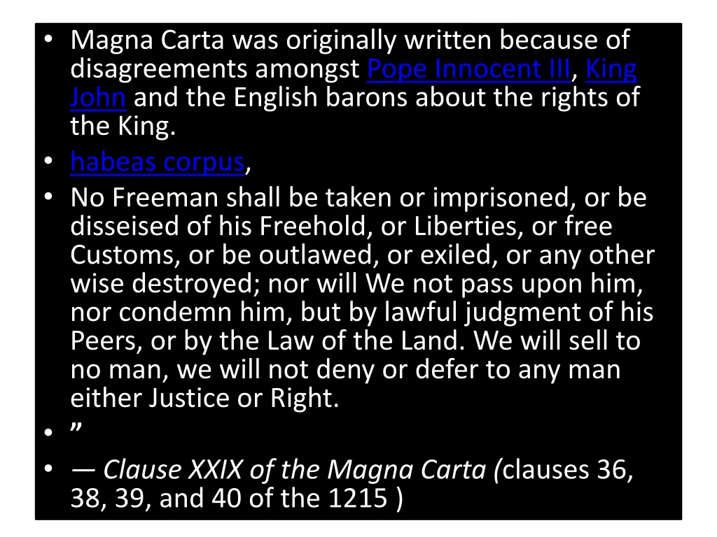 magna carta was originally written because