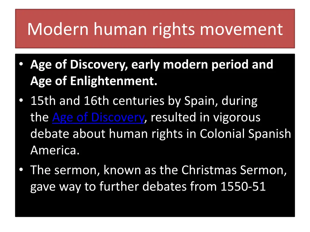 modern human rights movement