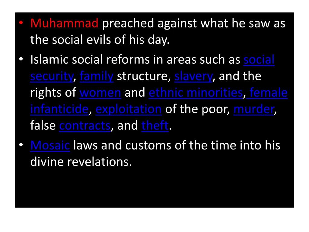 muhammad preached against what