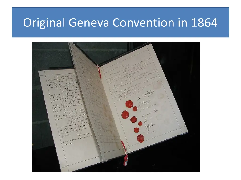 original geneva convention in 1864