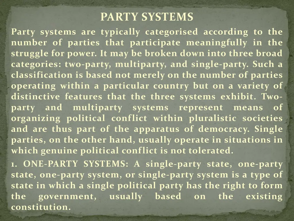 party systems