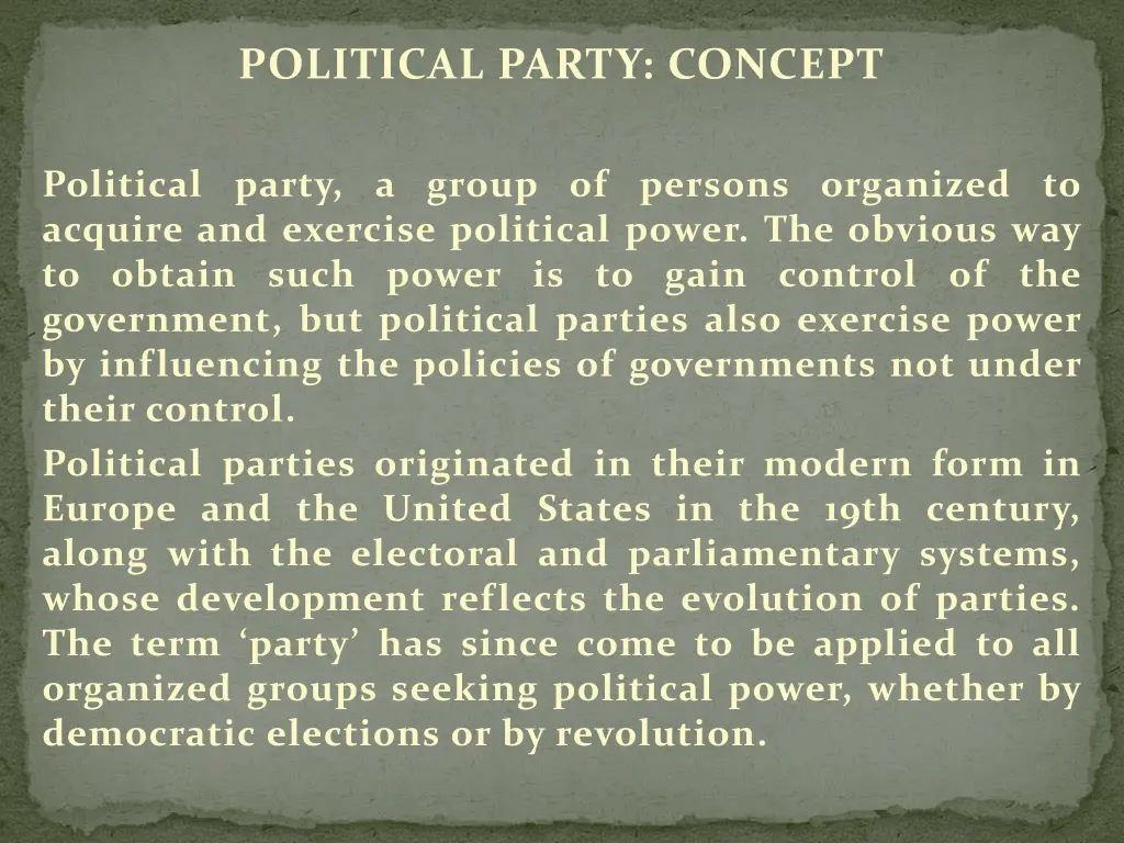 political party concept