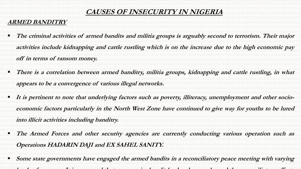 causes of insecurity in nigeria 2