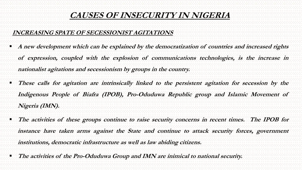 causes of insecurity in nigeria 7