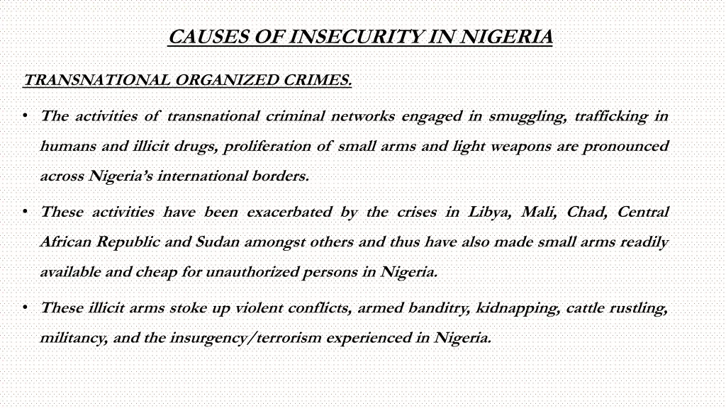 causes of insecurity in nigeria 8