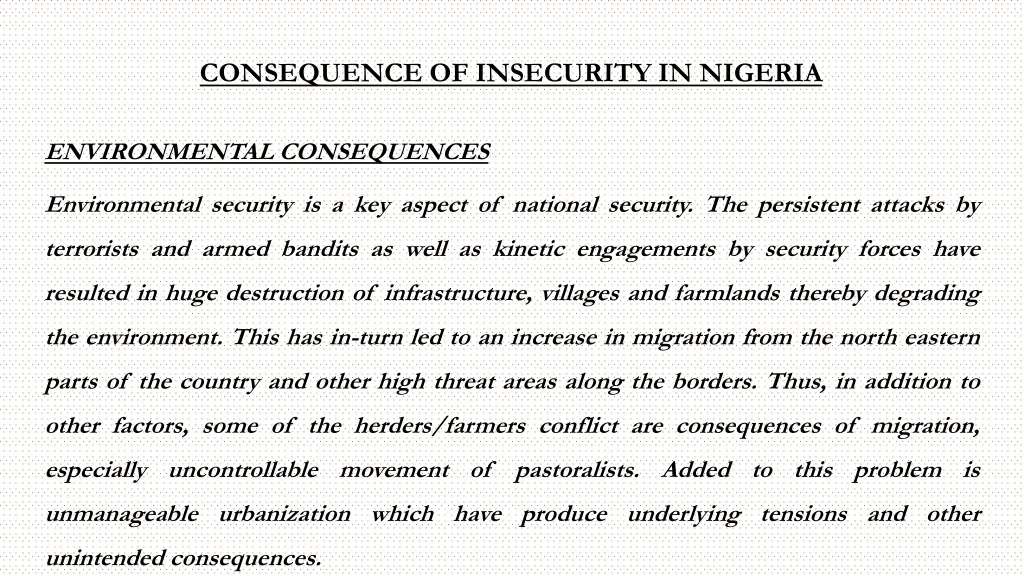 consequence of insecurity in nigeria 2