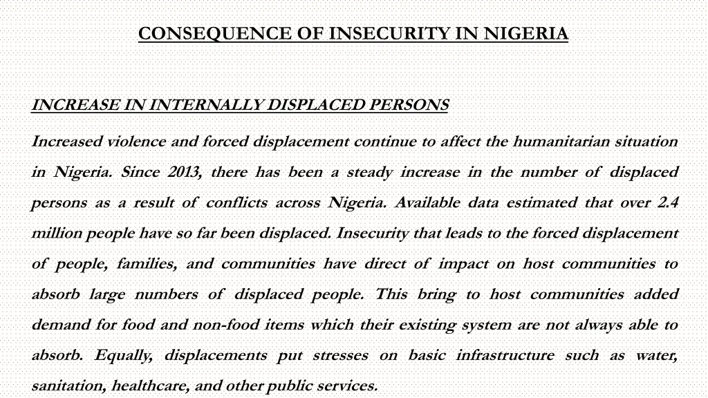 consequence of insecurity in nigeria 3