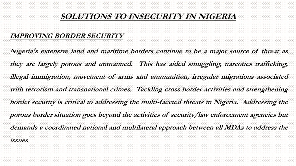 solutions to insecurity in nigeria 1