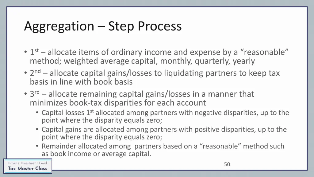 aggregation step process