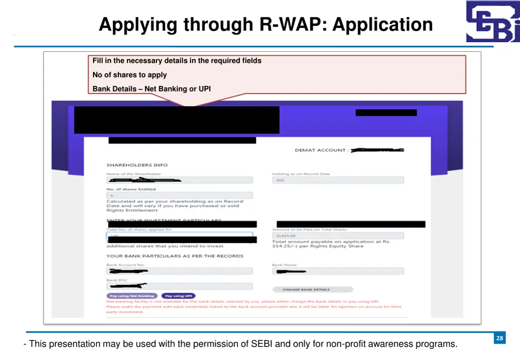 applying through r wap application