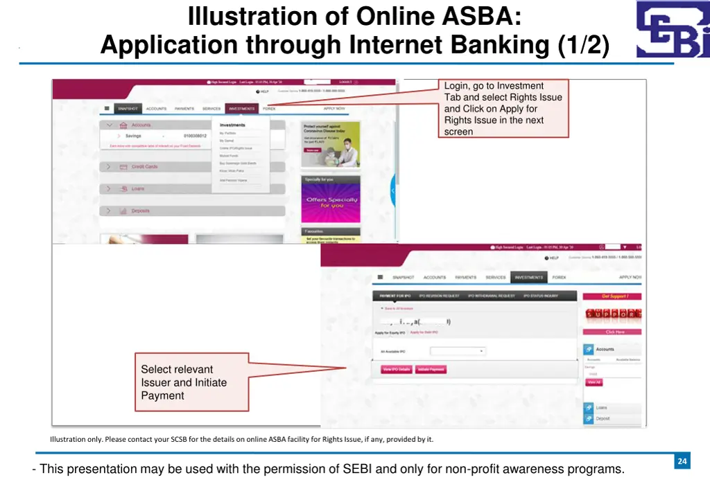 illustration of online asba application through