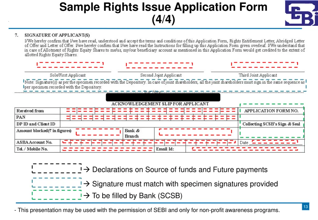 sample rights issue application form 4 4