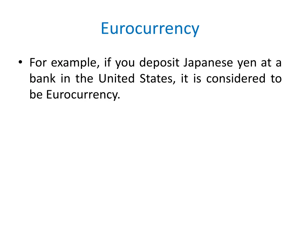 eurocurrency 1