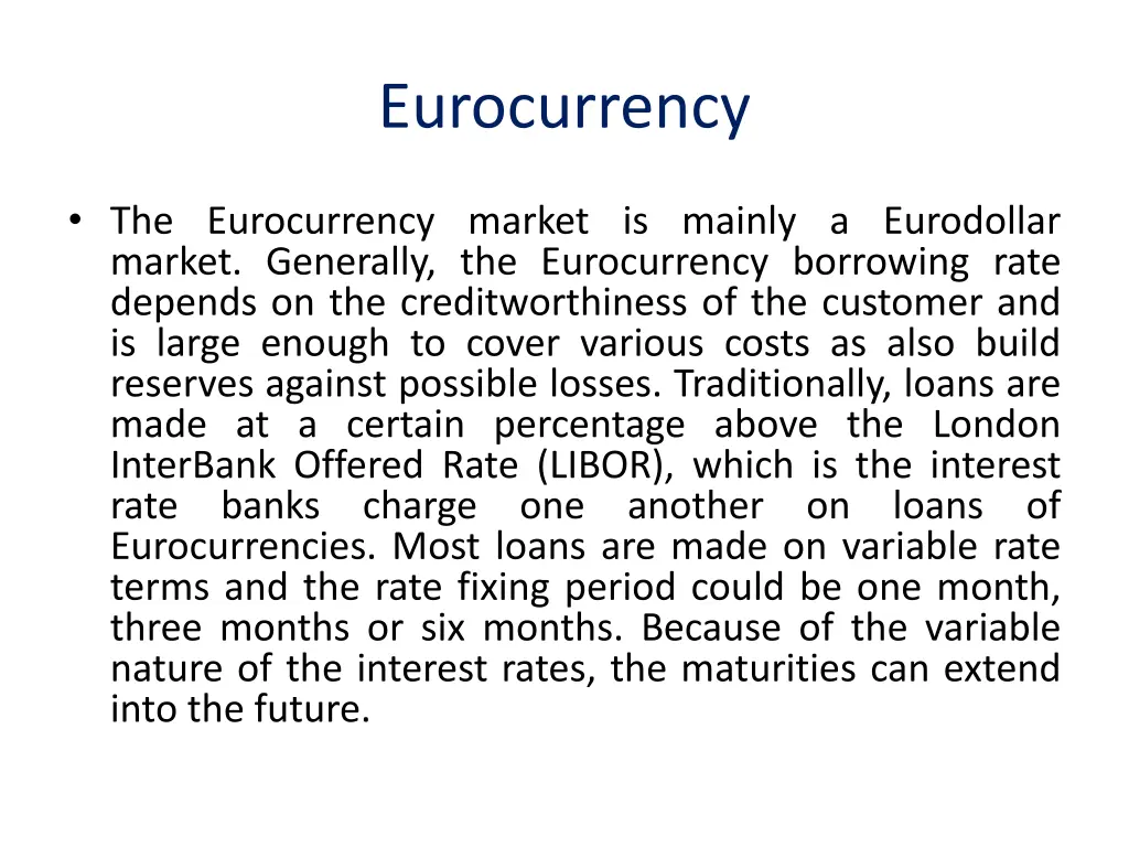 eurocurrency 2