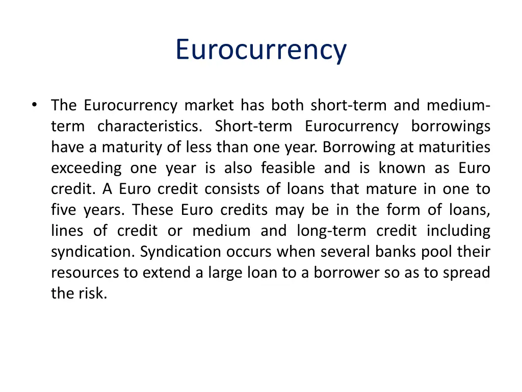 eurocurrency 3