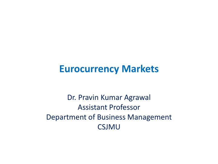 eurocurrency markets