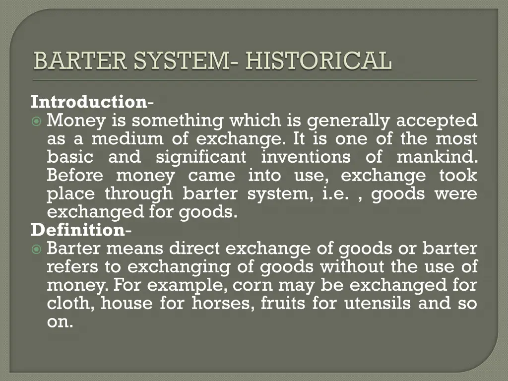 introduction money is something which