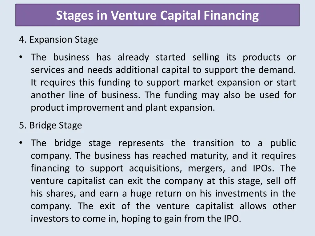 stages in venture capital financing 2