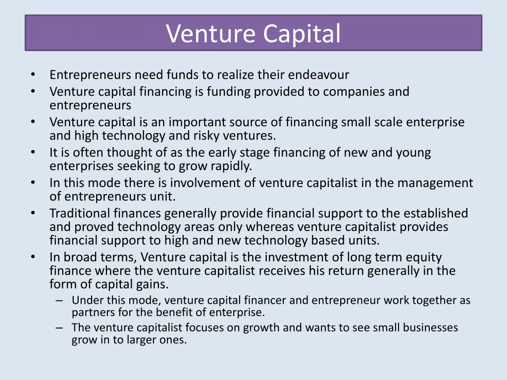 venture capital