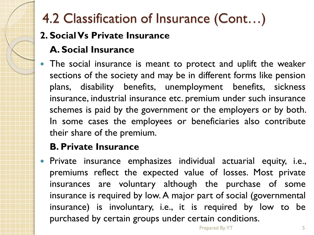 4 2 classification of insurance cont 2 social