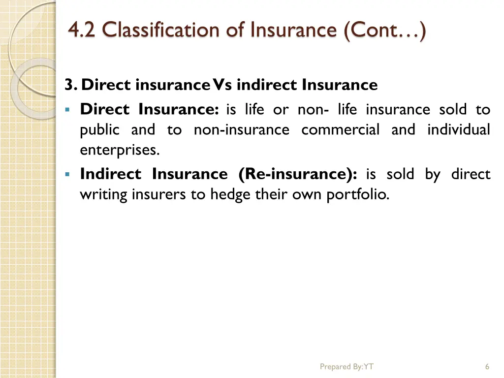 4 2 classification of insurance cont