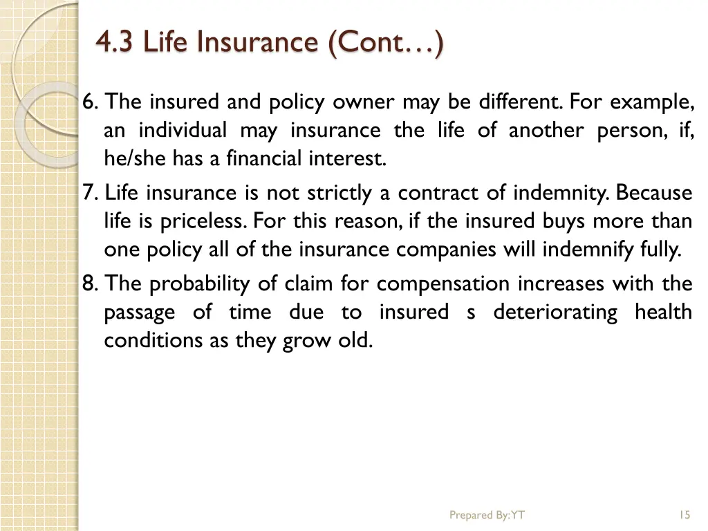 4 3 life insurance cont 1