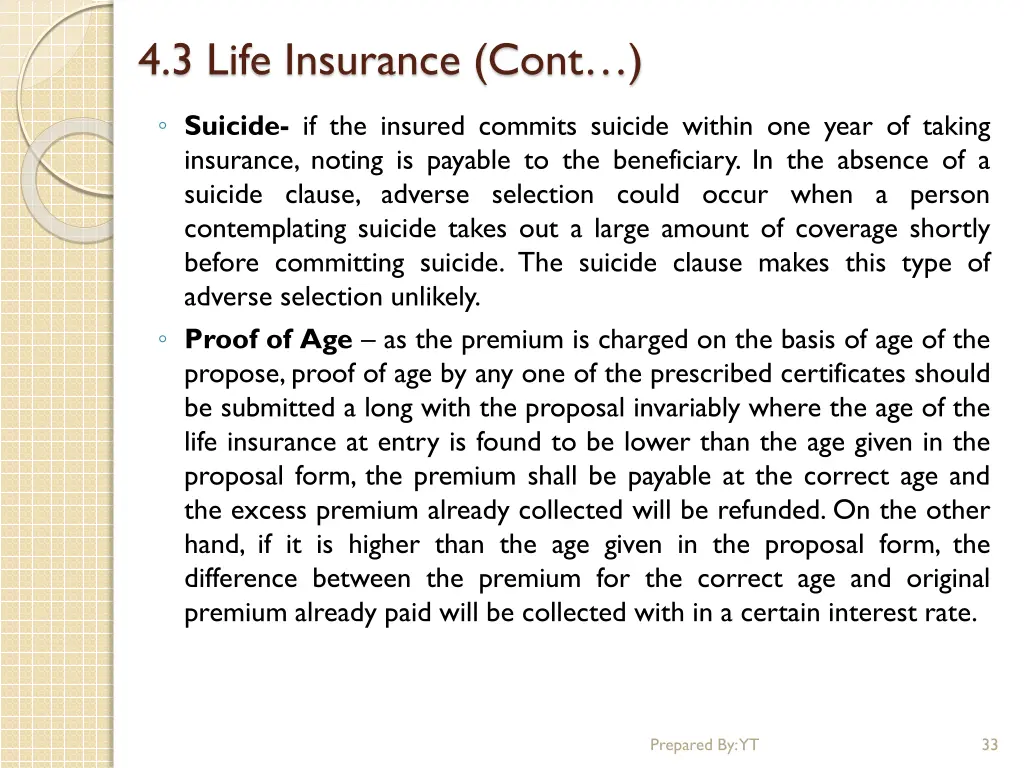 4 3 life insurance cont 19