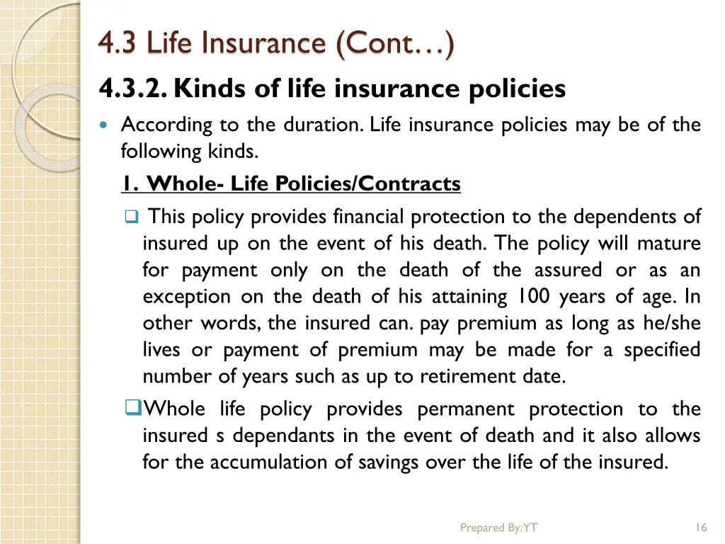 4 3 life insurance cont 2