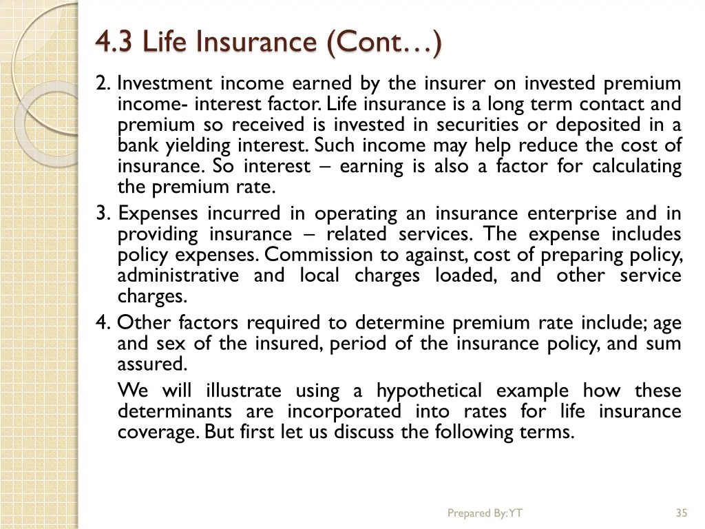 4 3 life insurance cont 21