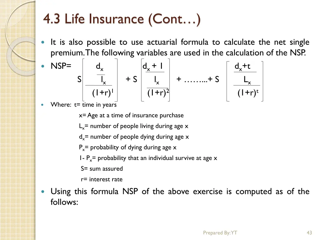 4 3 life insurance cont 29