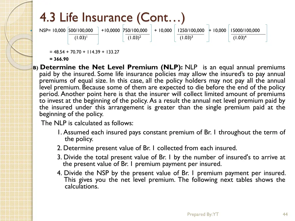 4 3 life insurance cont 30