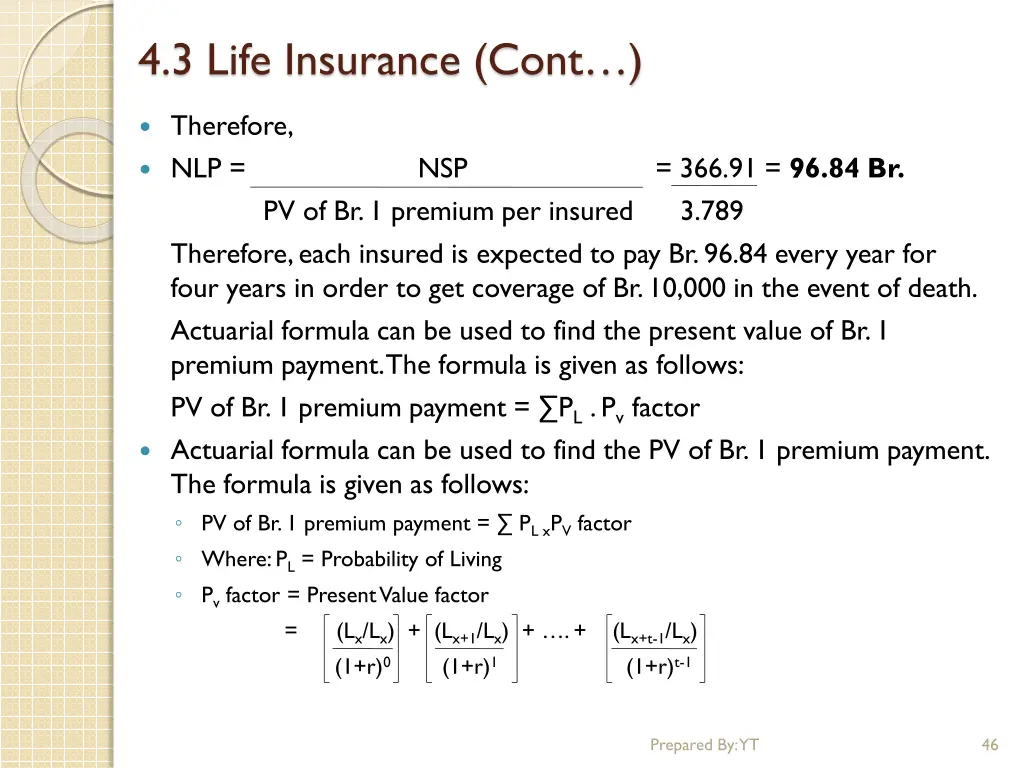 4 3 life insurance cont 32