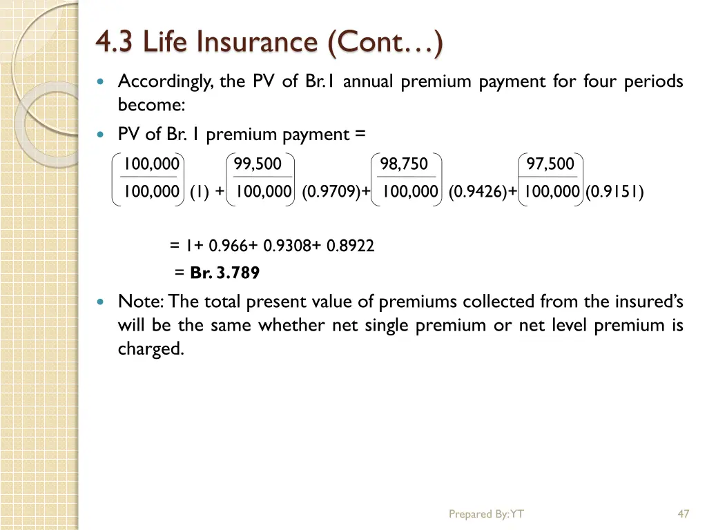 4 3 life insurance cont 33