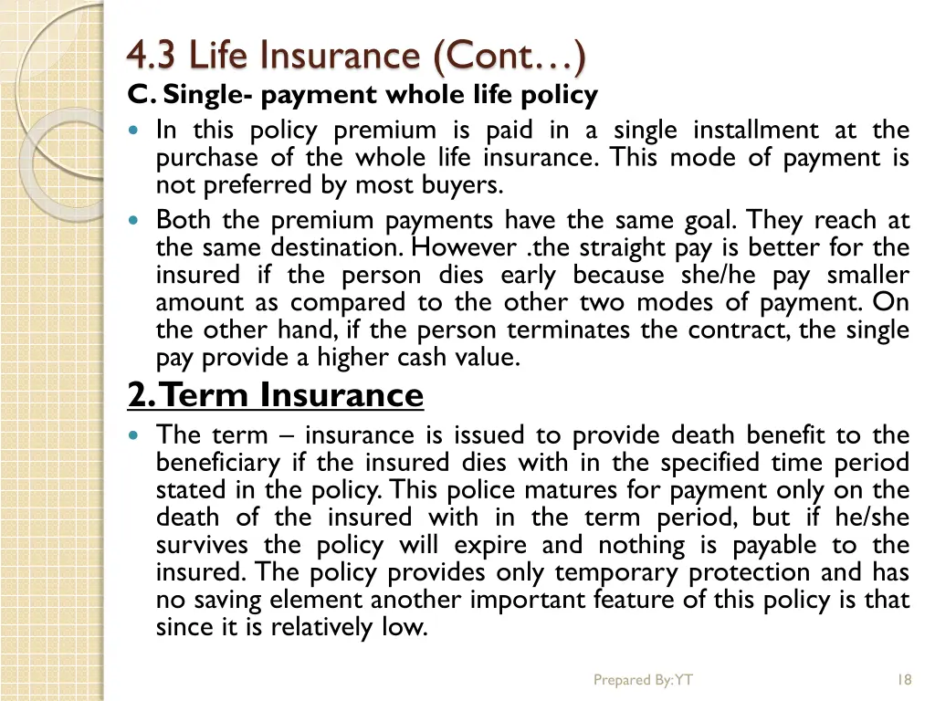 4 3 life insurance cont 4