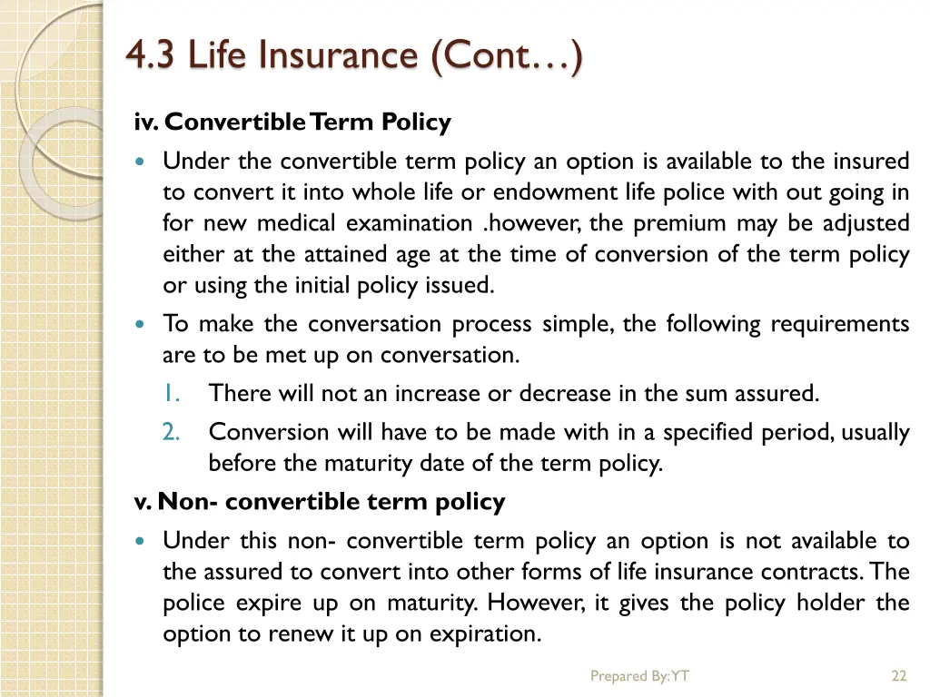 4 3 life insurance cont 8