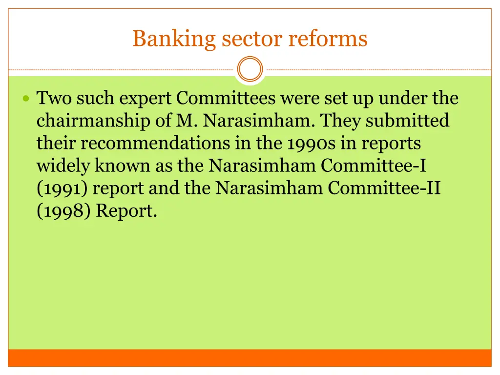 banking sector reforms