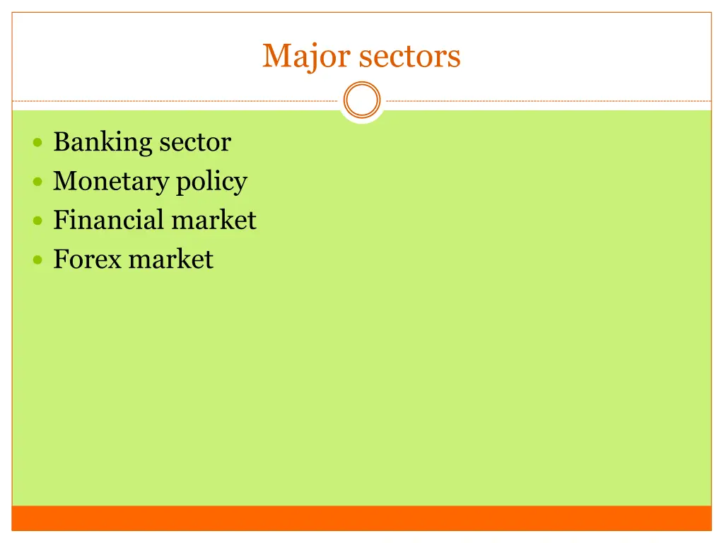 major sectors