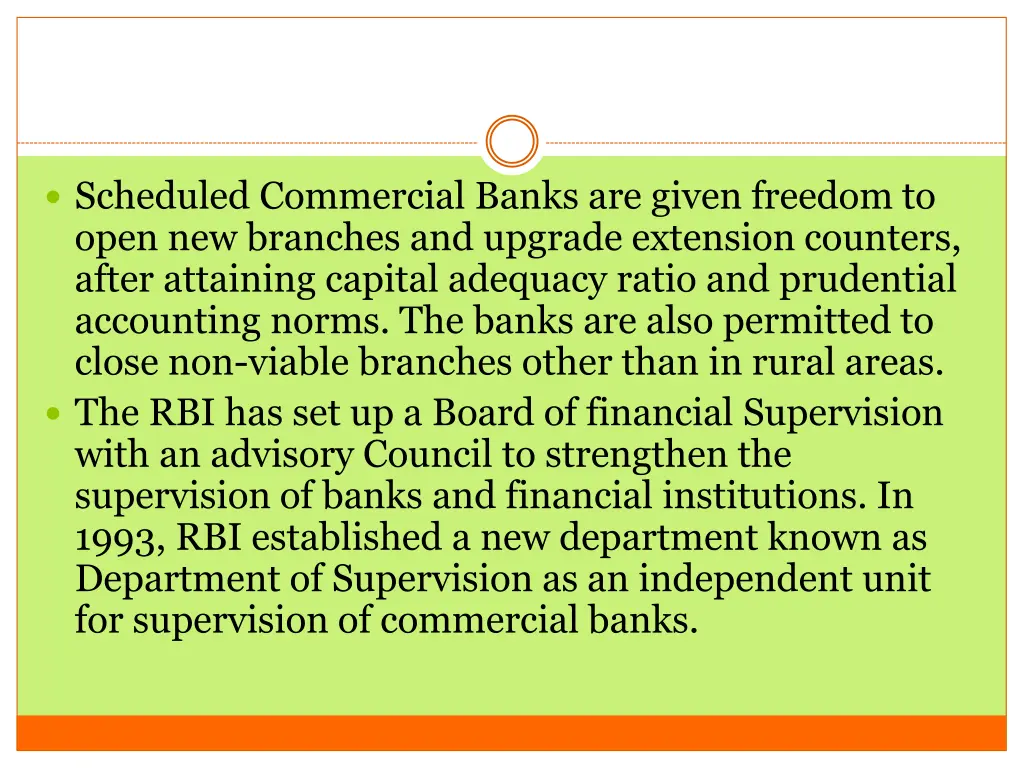 scheduled commercial banks are given freedom