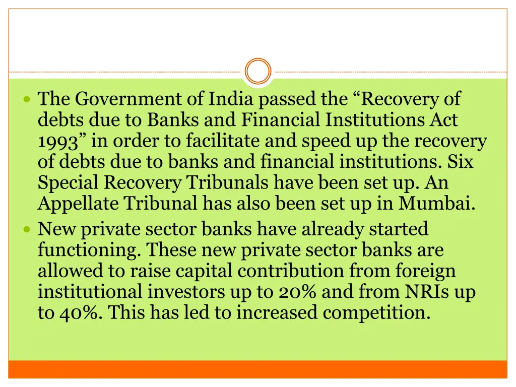 the government of india passed the recovery