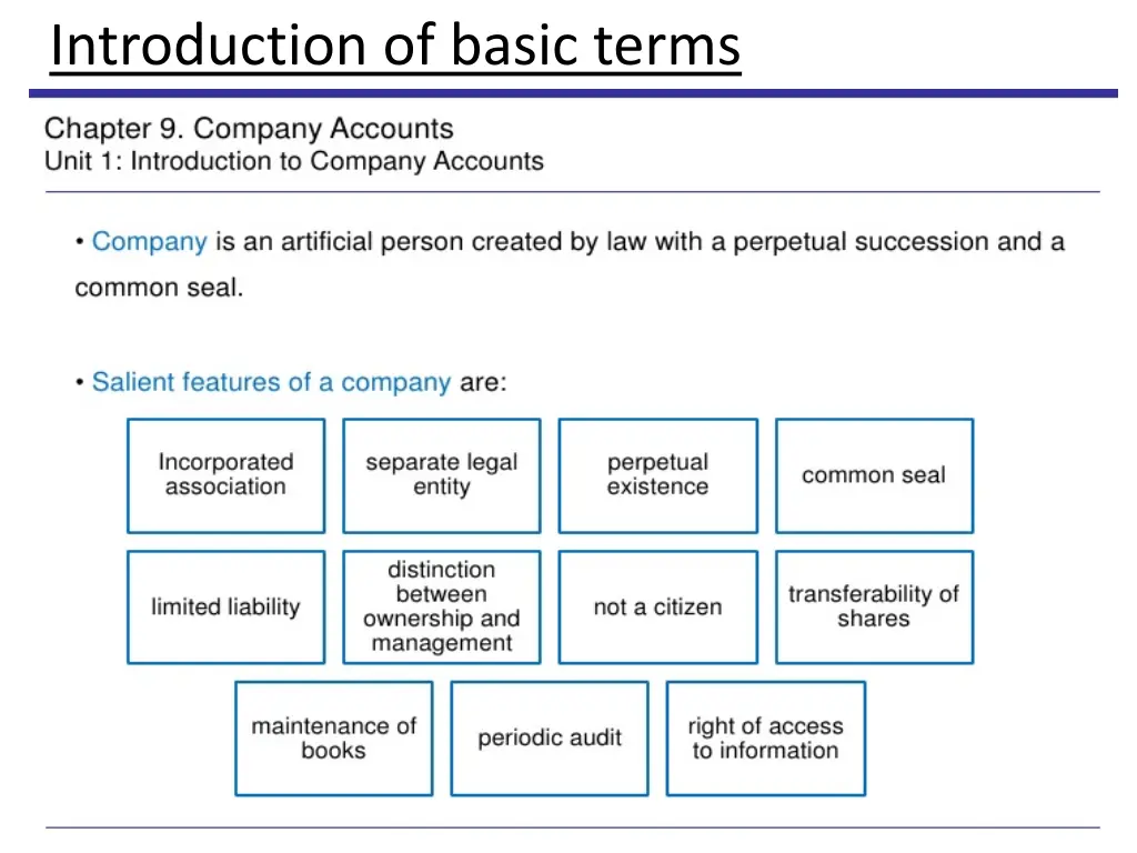 introduction of basic terms