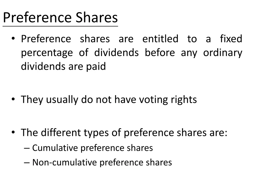 preference shares preference shares are entitled